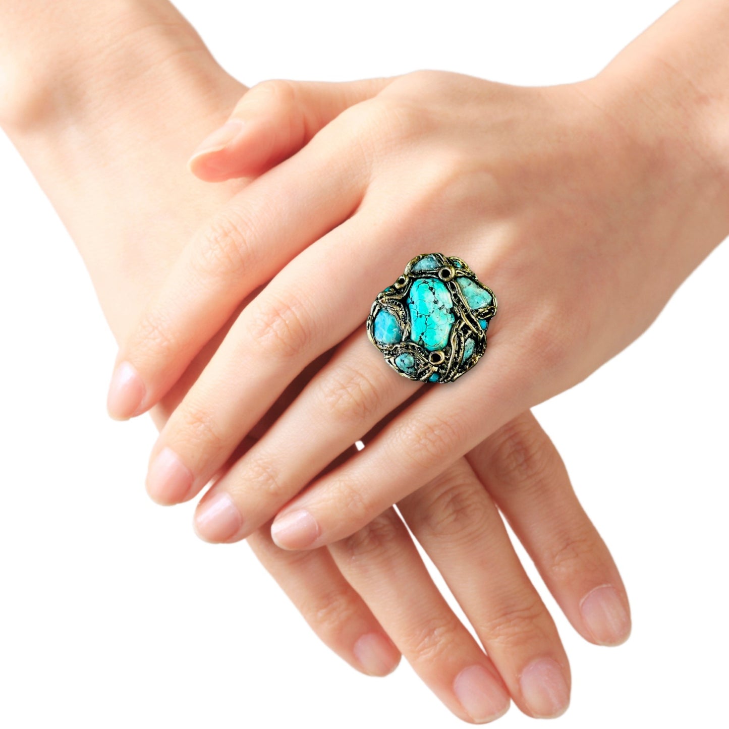 Turquoise Choker Necklace – Handmade Statement Crystal Jewelry