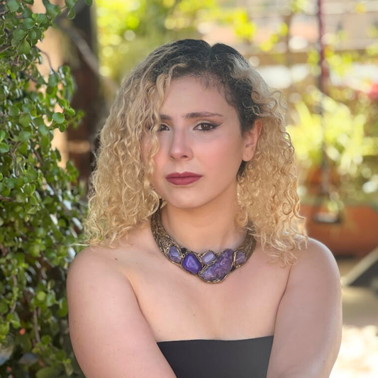 Wide Purple Choker Stone Chunky Necklace - Unique Crystal Jewelry for Special Occasions