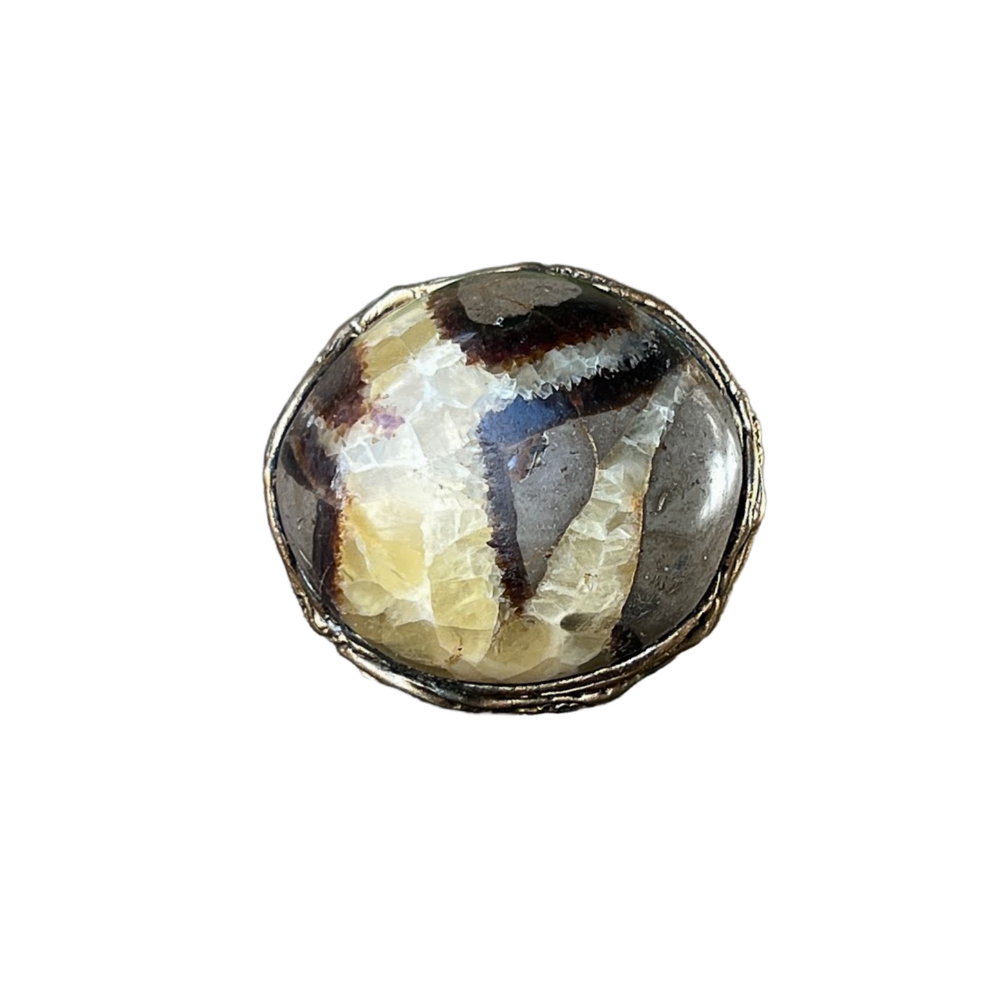 Septarian Chunky Gemstone Ring - Statement Crystal Jewelry