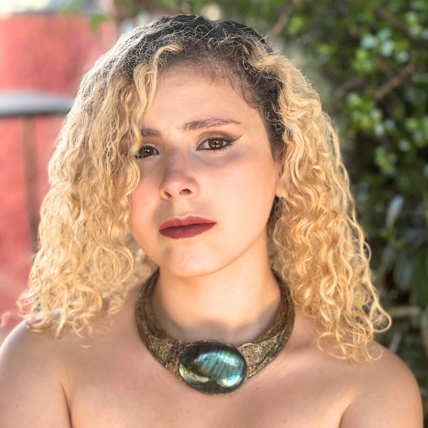 Labradorite Crystal Choker - Chunky Blue Gemstone Necklace
