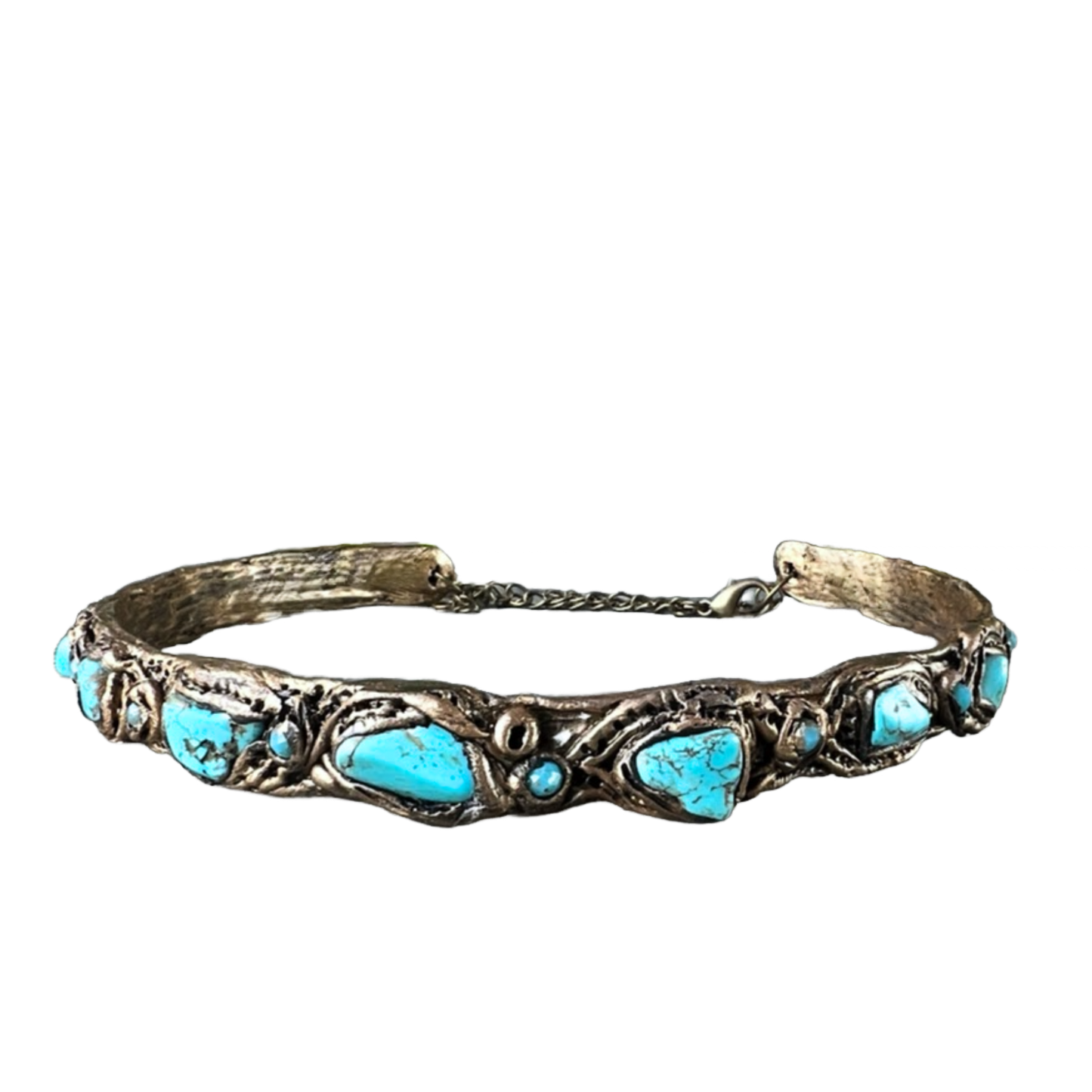 Turquoise Choker Necklace – Handmade Statement Crystal Jewelry