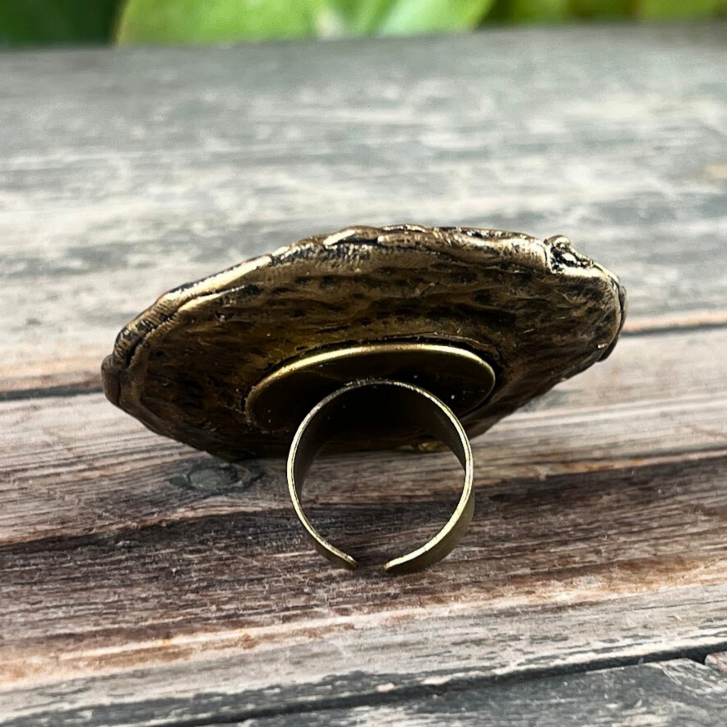 Tiger Eye Statement Cocktail Ring - Stylish Bold Round Gemstone Ring
