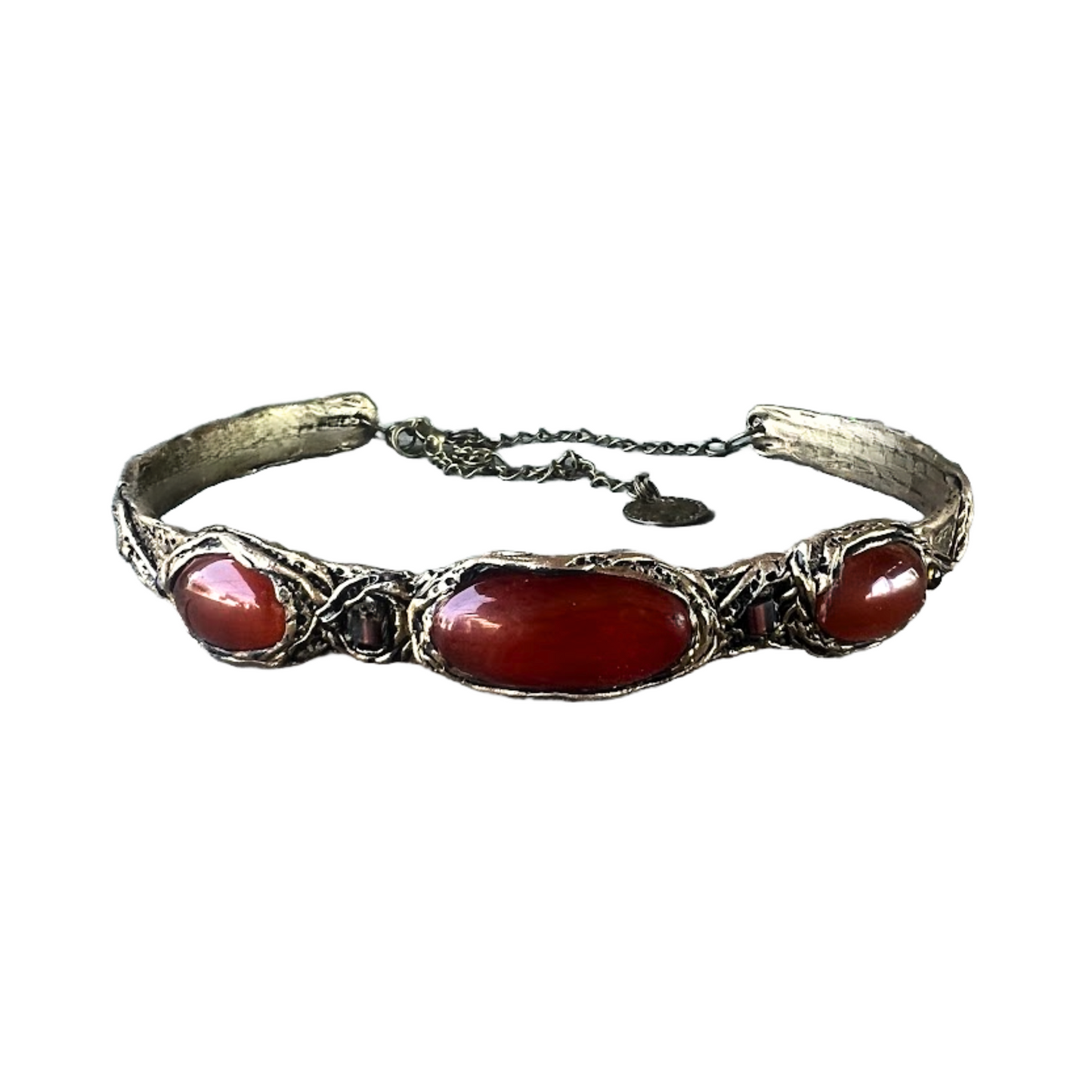 Carnelian Choker Gemstone Necklace - Statement Crystal Jewelry