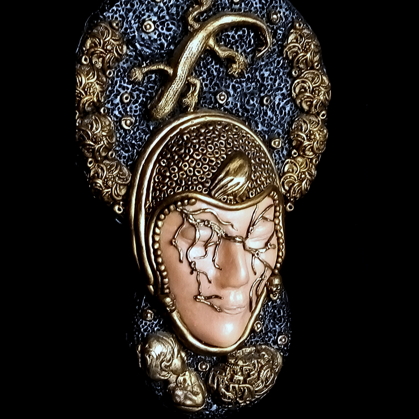 Handcrafted Wall Art Decorative Mask Sculpture - Brings Happiness to Your Home