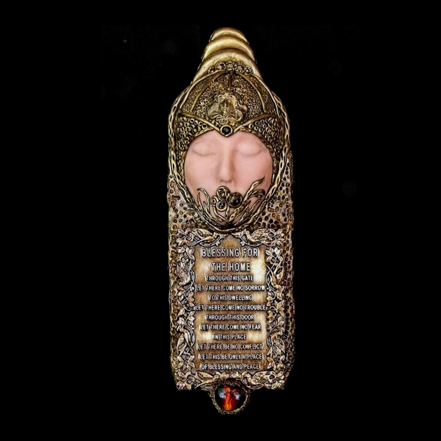 Home Blessing Wall Mask Sculpture - Housewarming New Home Gift