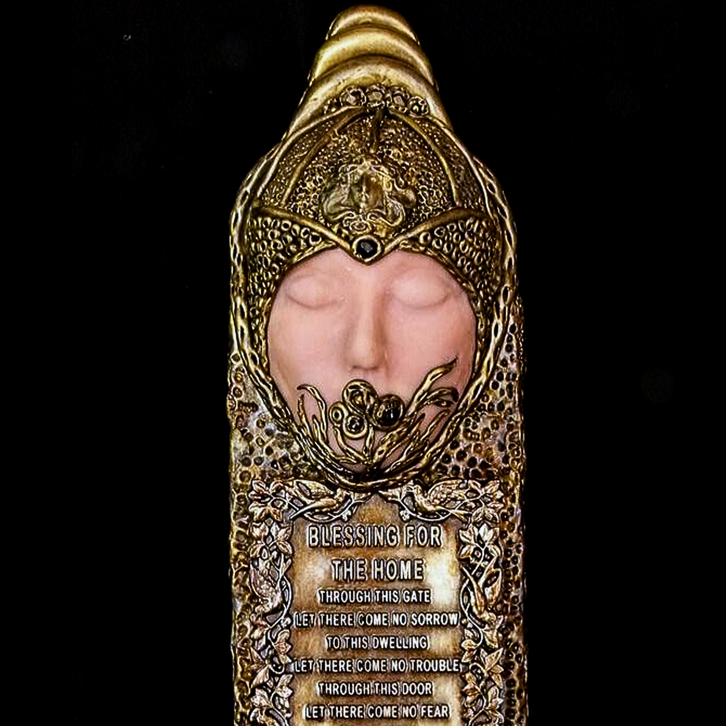 Home Blessing Wall Mask Sculpture - Housewarming New Home Gift
