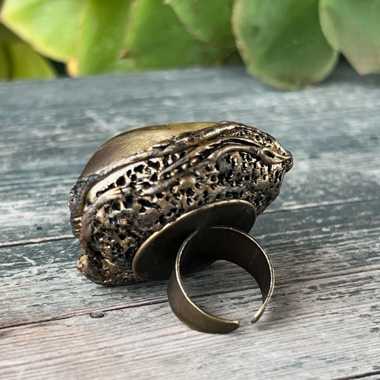 Chunky Citrine & Carnelian Ring, Large Statement Crystal Ring