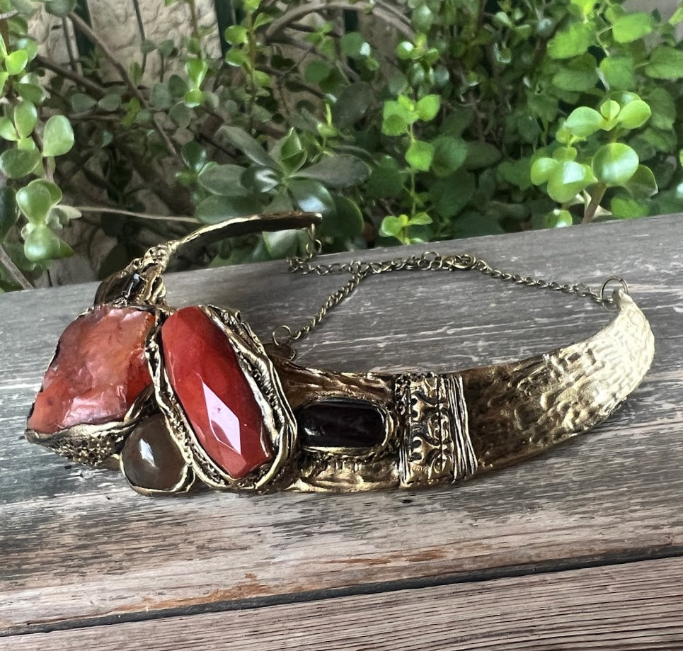 Carnelian Raw Crystal Earrings