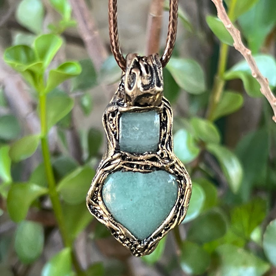 Green Aventurine Heart Necklace - A Symbol of Abundance and Positive Energy