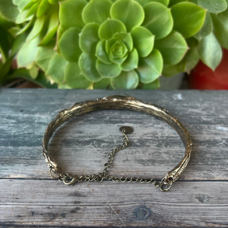 Natural Stone Choker: Mother of Pearl, Quartz, Baroque Pearls