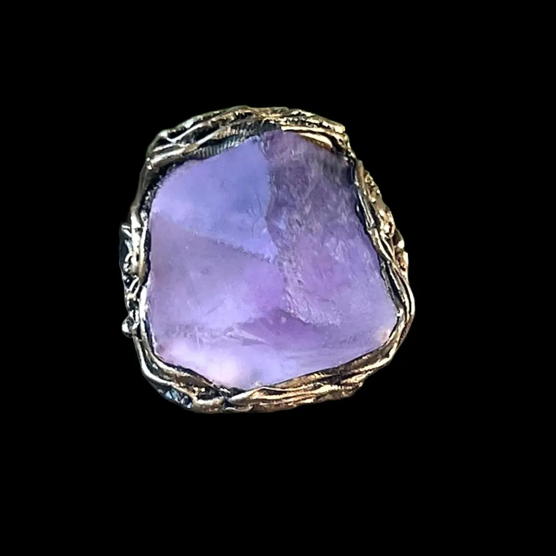 Chunky Amethyst Ring - Big Bold Statement Cocktail Jewelry