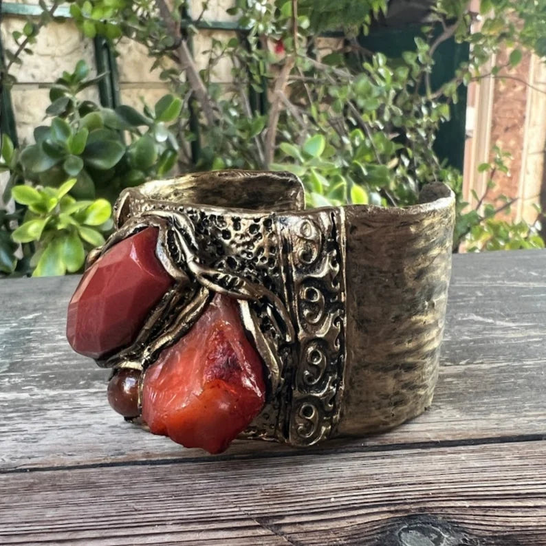 Carnelian Raw Crystal Earrings