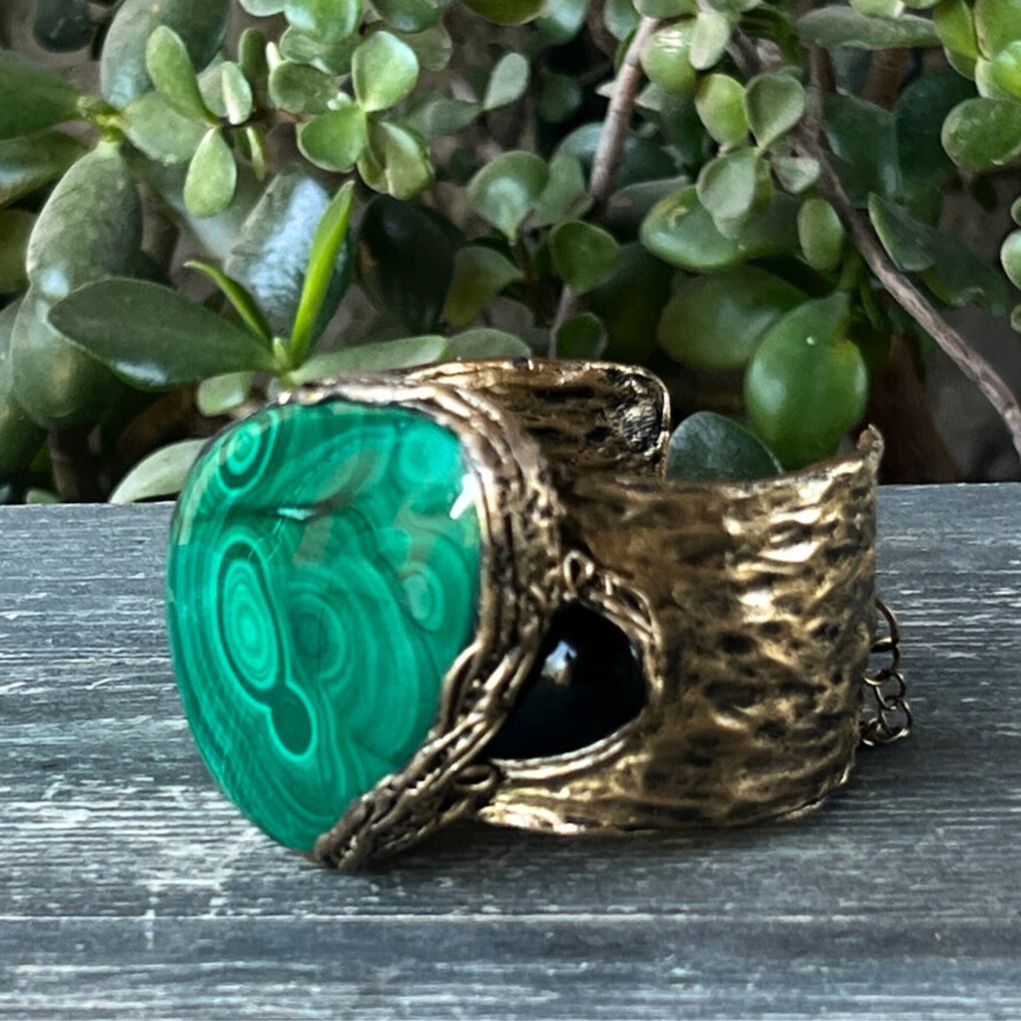 Malachite Black Tourmaline Obsidian Necklace for Empath Protection