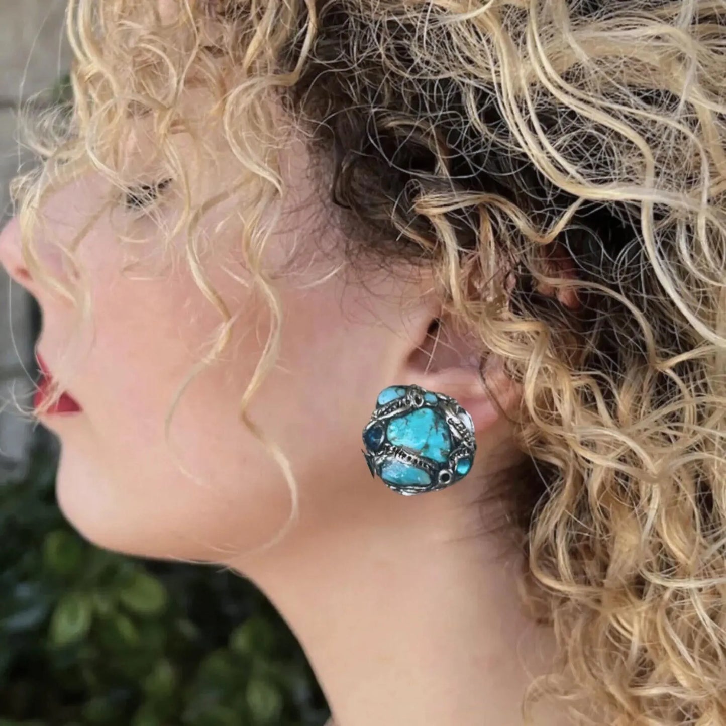 Turquoise Choker Necklace – Handmade Statement Crystal Jewelry