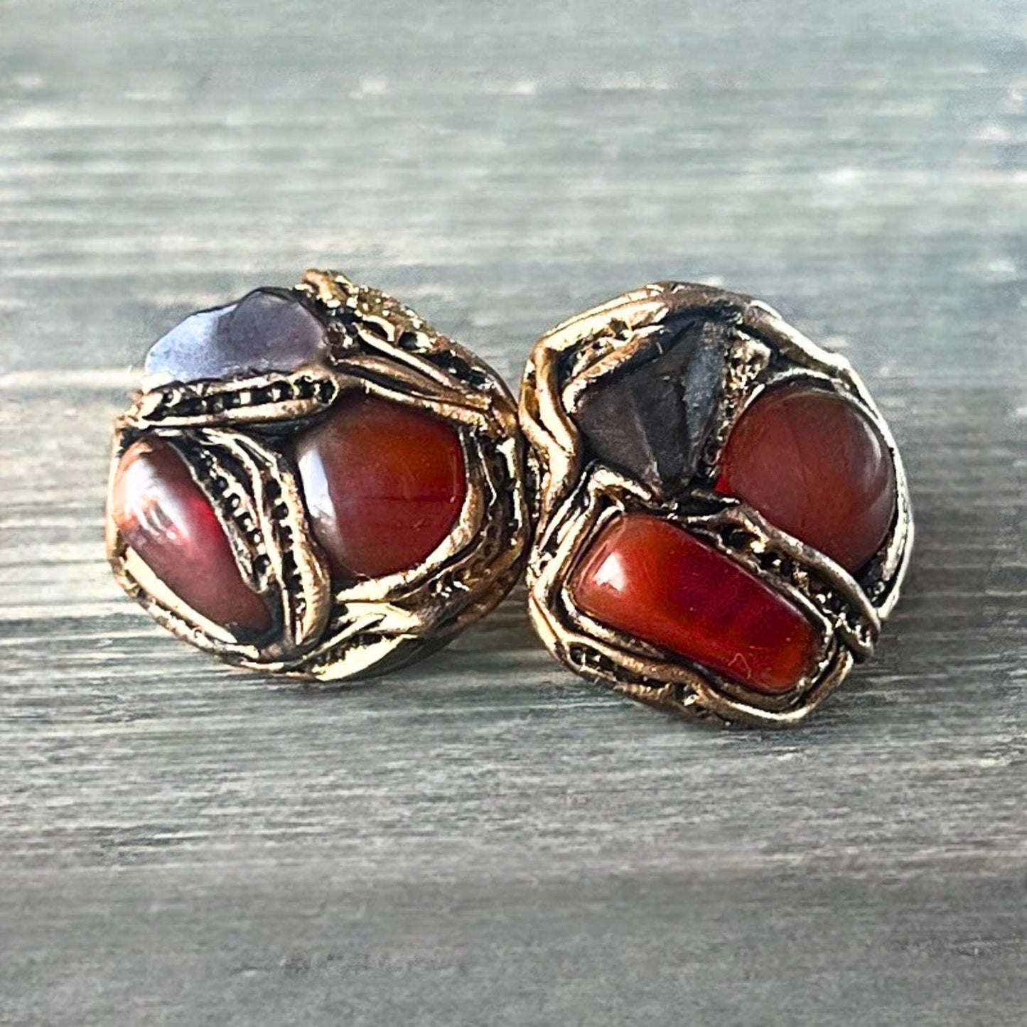 Carnelian Chunky Stone Choker Necklace One Of a Kind Jewelry Raw Crystal Collar