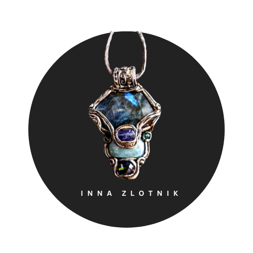 Empath Protection Necklace with Black Tourmaline, Calcite, and Amethyst