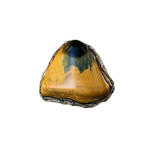 Tiger Eye yellow stone chunky cocktail ring, bold natural statement jewelry.
