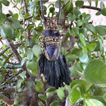 Black Kyanite and Amethyst Pendant Necklace Empath Protection Crystal Amulet