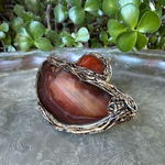 Chunky Carnelian gemstone oversized statement ring.