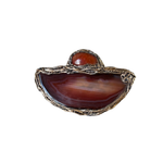 Chunky Carnelian gemstone oversized statement ring.