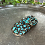 Extra Large Turquoise Statement Brooch -  Contemporary Oversized Cluster Pin