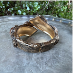 Citrine and Pyrite Chunky Bracelet - Statement Gemstone Cuff