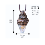 Citrine and Pyrite Crystal Pendant - Abundance Amulet Necklace.