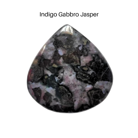 Raw Crystal Celestite Pendant Necklace with Gabbro Jasper