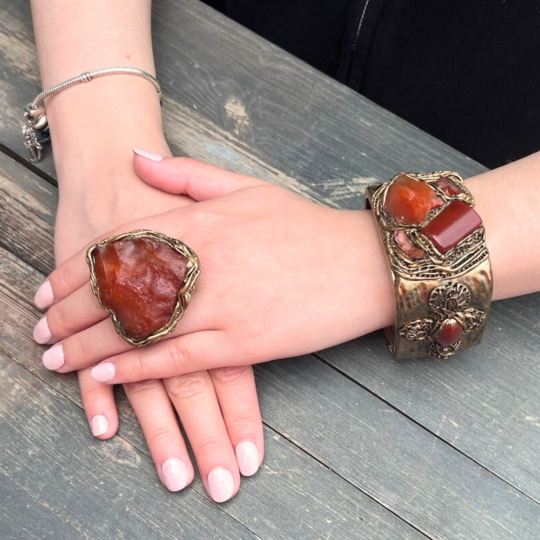 Carnelian chunky necklace, Carnelian choker, designer collar necklace