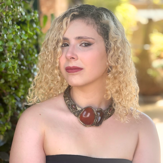 Bold Carnelian Choker Necklace - Chunky Gemstone Statement Jewelry