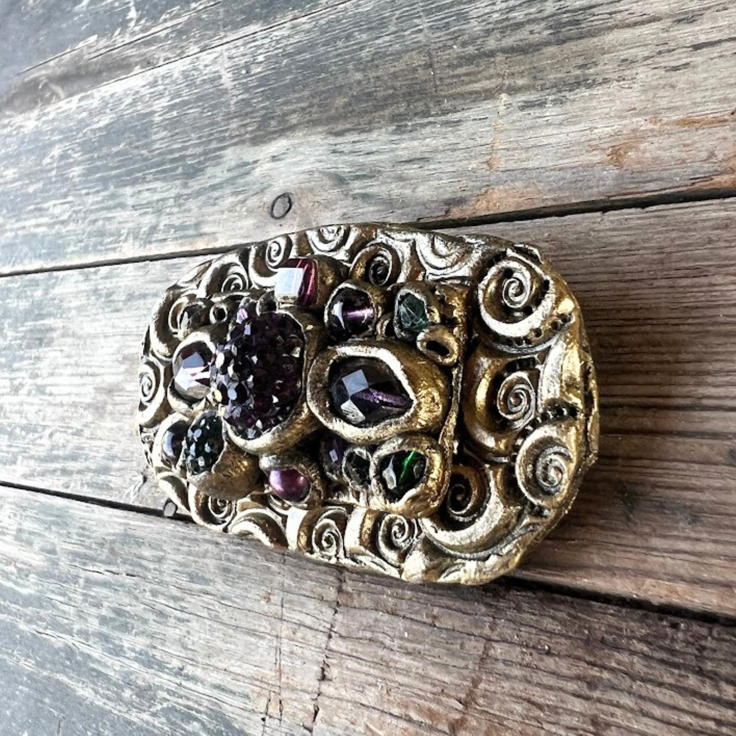 Vintage Style Brooch - Crystals Large Brooch, Unique Gift for Her