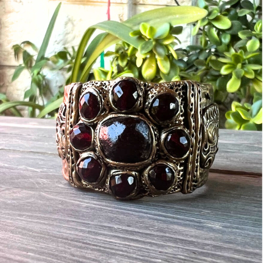 Garnet hot sale cuff bracelet