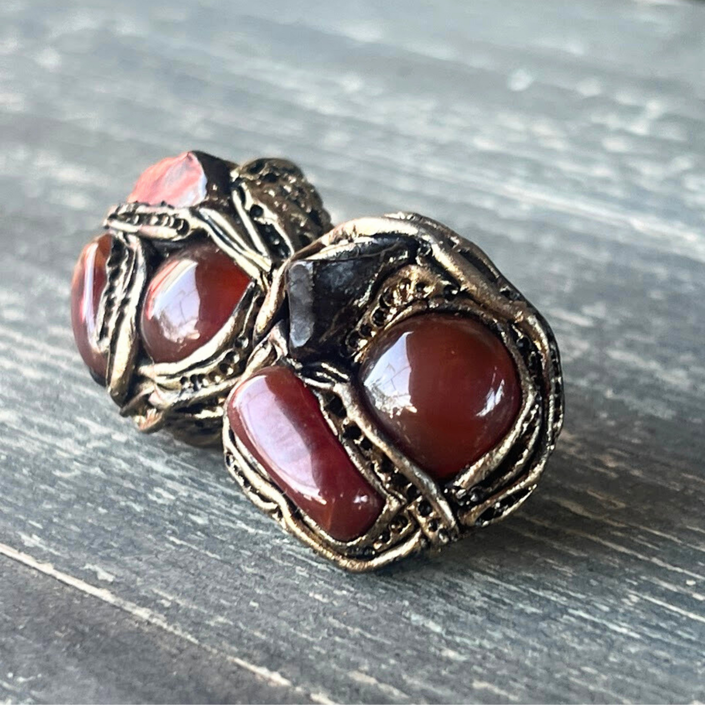 Unique Carnelian Studs - Crystal Healing Earrings - Gift Idea for Women