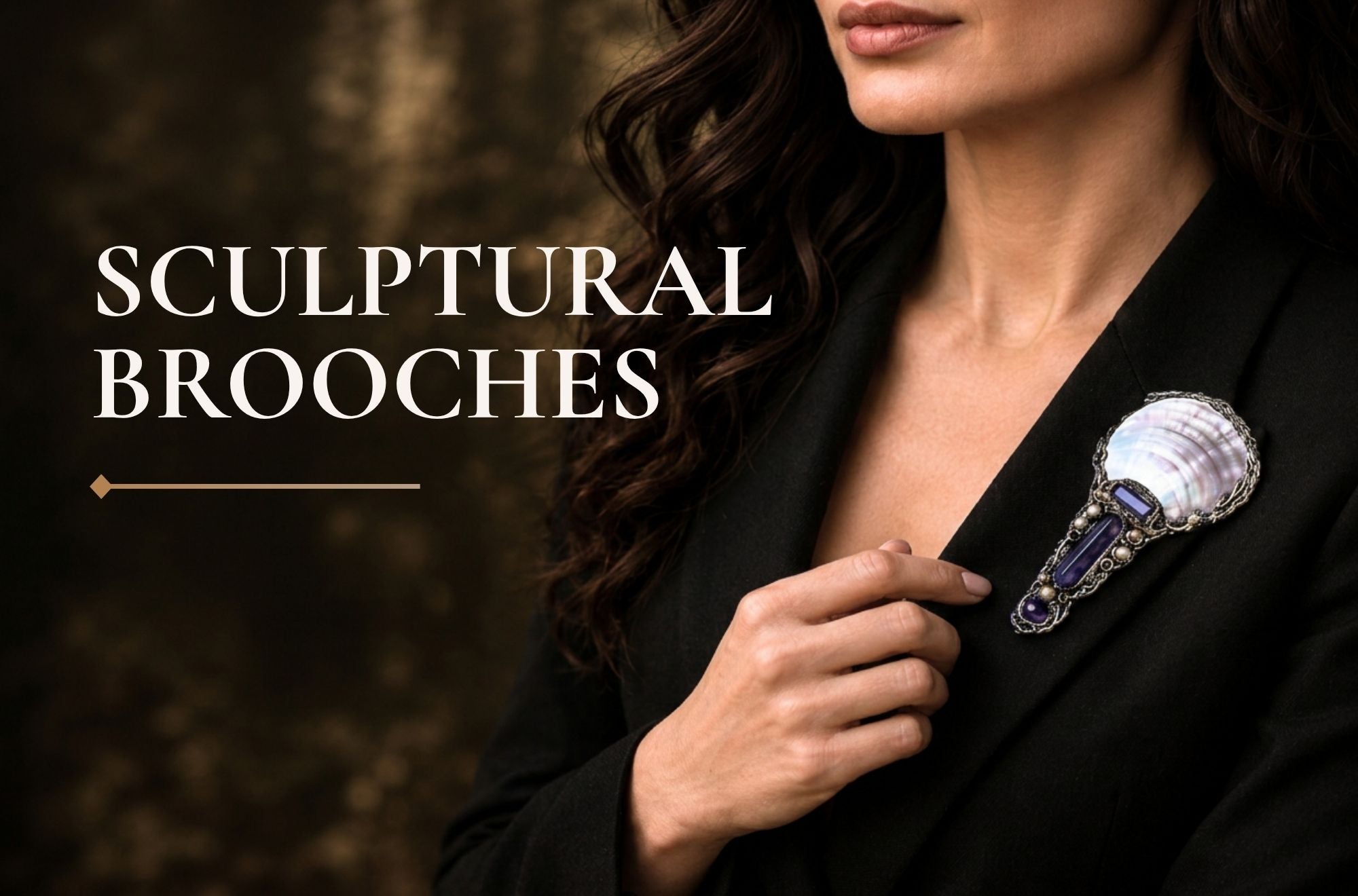 Oversized Gemstone Statement Brooches