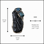 Meteorite Tektite and Apatite Raw Stone Full Finger Ring