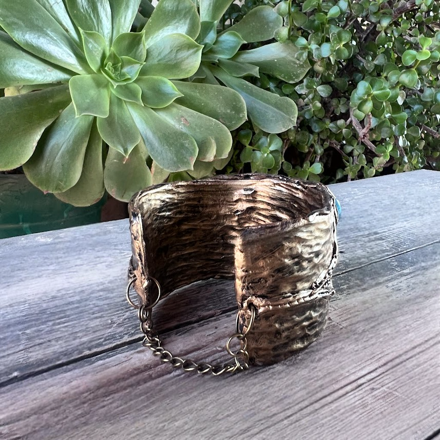 Turquoise bracelet, gemstone Boho cuff