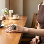 Amber & Ammonite Fossil Statement Ring