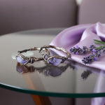 Amethyst Crystal Hoop Earrings – Large Lavender Purple Statement Earrings