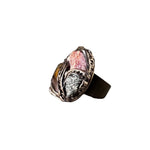Citrine, Sunstone & Pyrite Ring - Amulet  Crystal Ring.