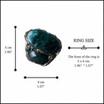 Jade and Aventurine Chunky Green Stone Ring -  Oversized Modern Cocktail Ring