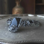 Onyx Skull Choker Necklace – Gothic Statement Jewelry