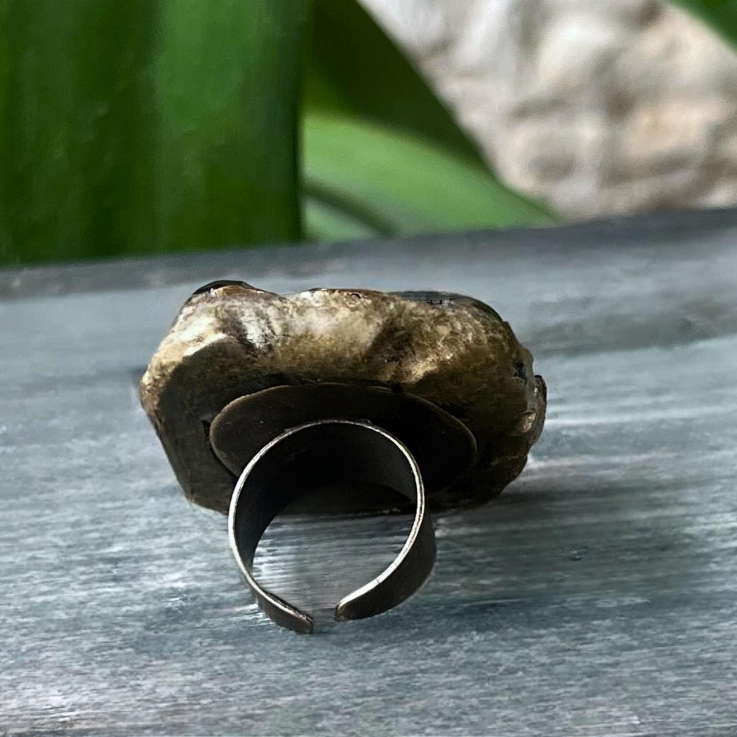 Chunky Raw Garnet Ring, Gemstone Statement Jewelry