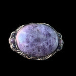 Chunky Purple Charoite Ring - Statement Gemstone Oval Cocktail Ring