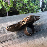 Chunky Carnelian Statement Ring - Huge Gemstone Cocktail Jewelry