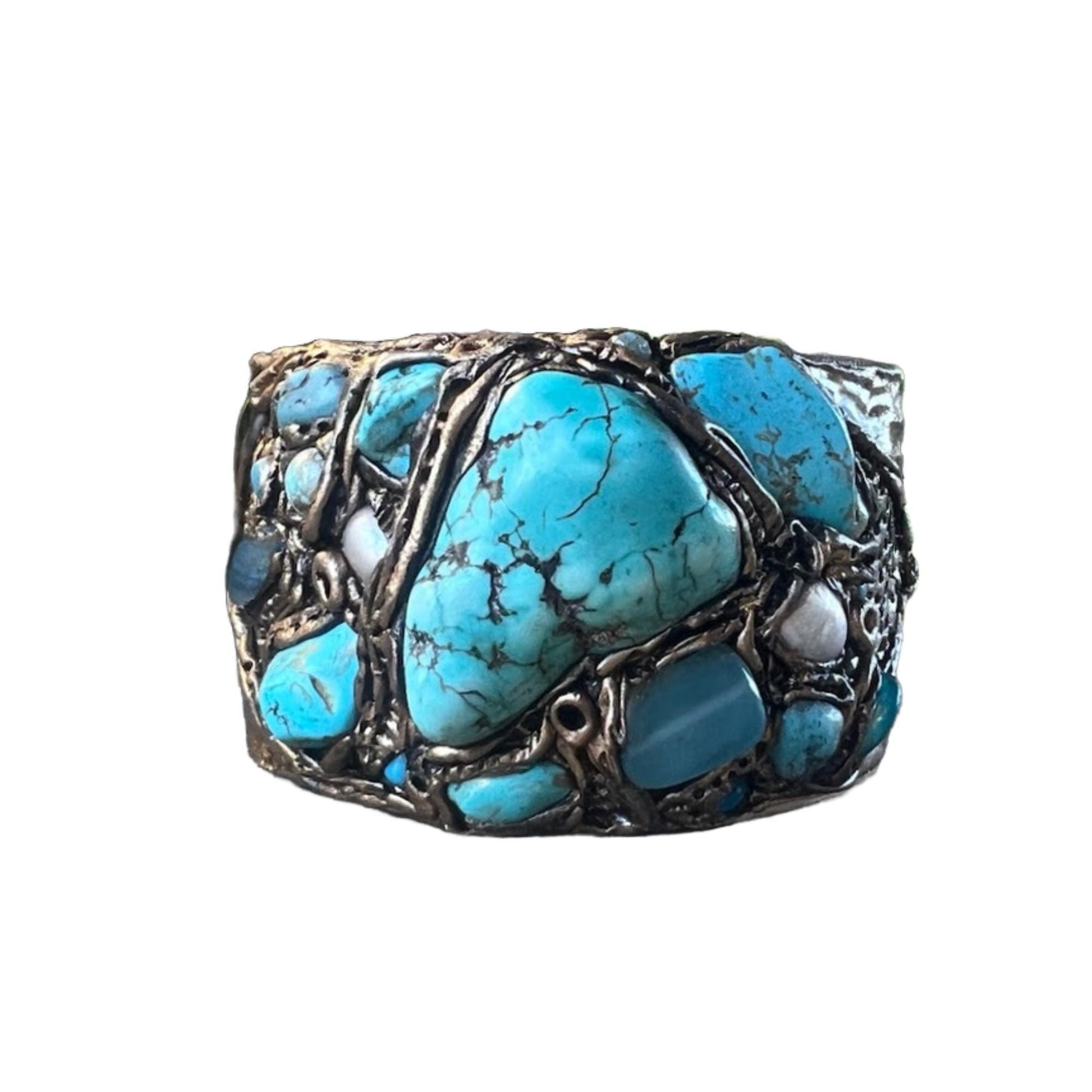 Turquoise Choker Collar Chunky Necklace