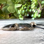Empath Protection Crystal Pendant - Black Rutilated Tourmaline Quartz and Onyx Necklace