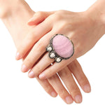Rose Quartz and Cherry Quartz Necklace: Handmade Pink Stone Pendant