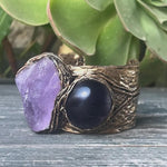 Chunky Amethyst Collar Necklace - Unique Crystal Jewelry for Special Occasions