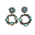 Statement Turquoise Earrings Hoop Dangle Stud Earrings