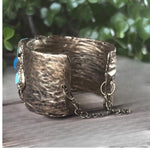 Turquoise bracelet gemstone Boho cuff